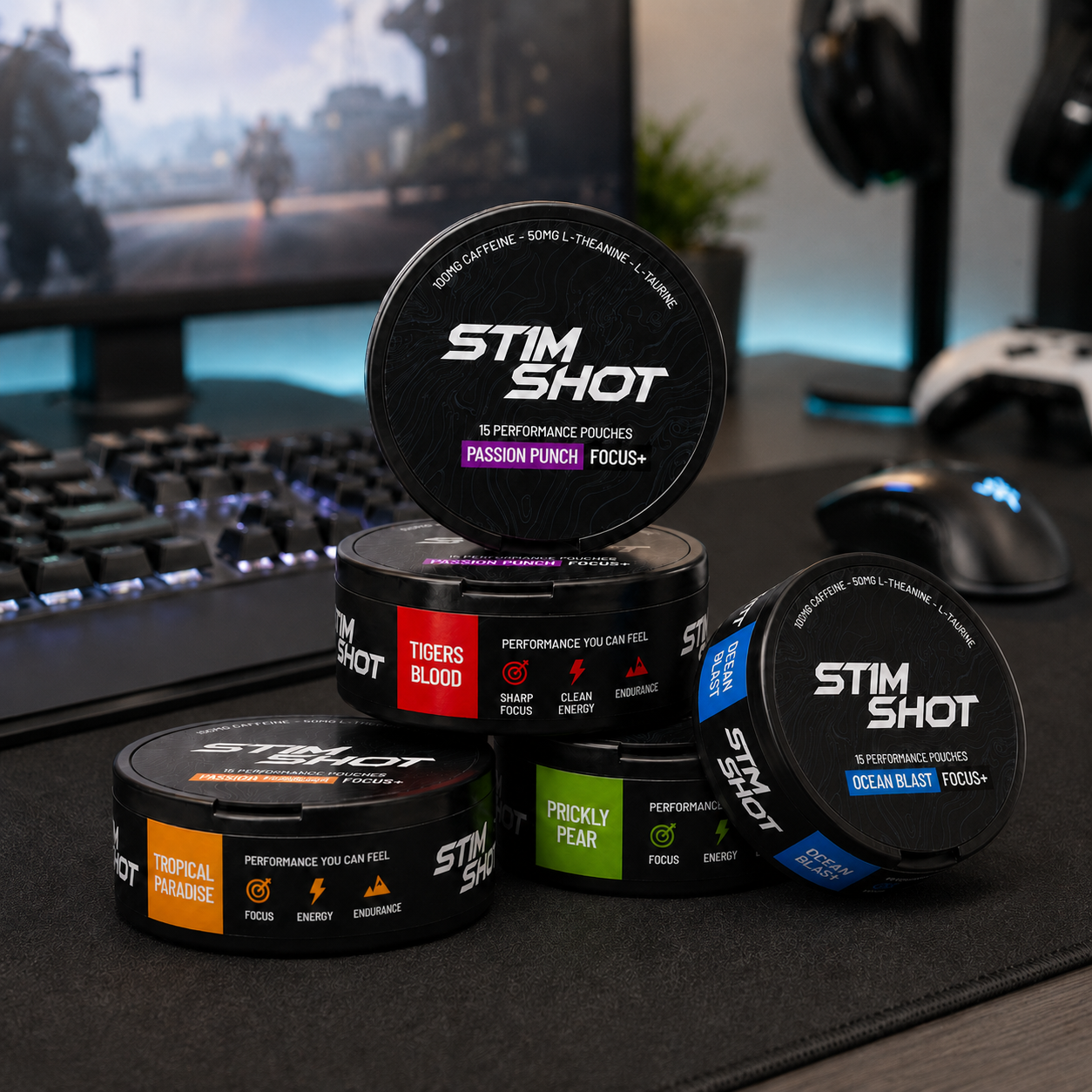 Stimshot Energy Pouches - 5 Pack (All Flavors)